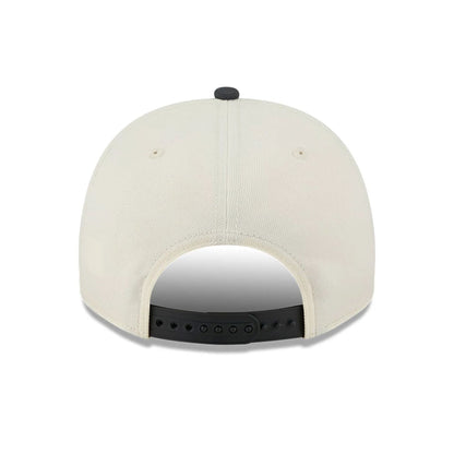 Pictured is this MLB Chrome New York Yankees 9FIFTY A-Frame Snapback cap in Cream. 7