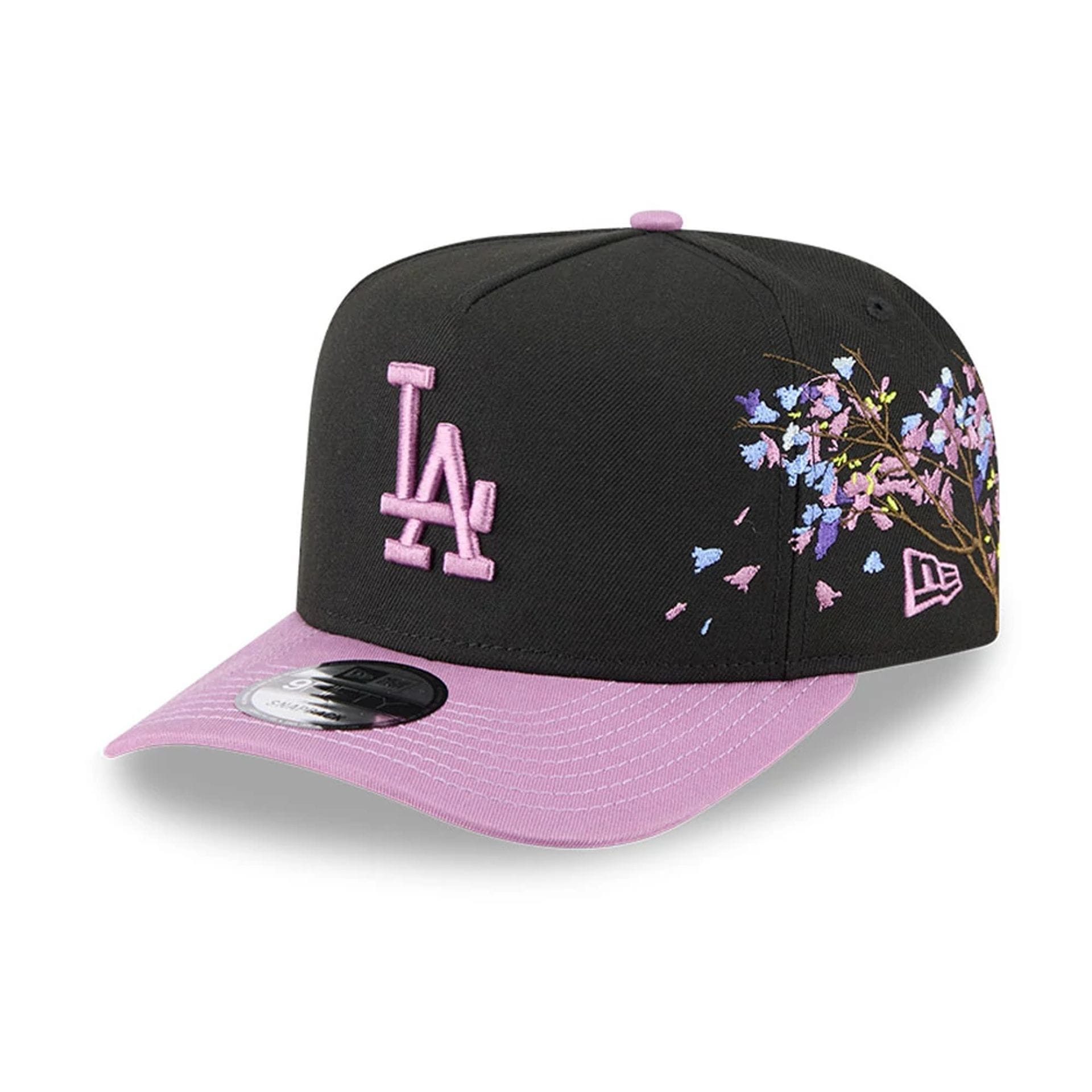 Pictured is this MLB Jacaranda LA Dodgers 9FORTY A-Frame cap in pastel purple. 1