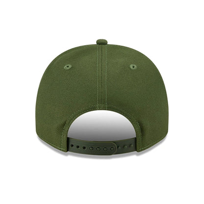 Pictured is this MLB Rifle Green LA Dodgers 9FIFTY A-Frame Snapback cap in dark green. 7