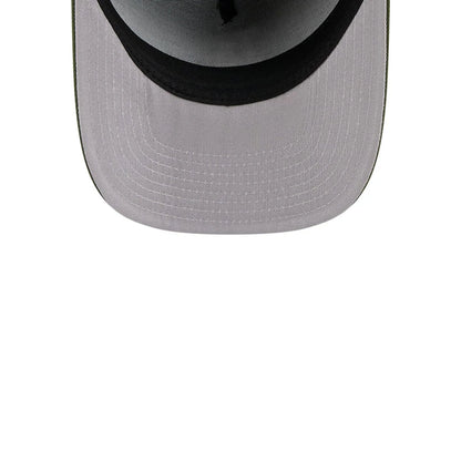 Pictured is this MLB Rifle Green LA Dodgers 9FIFTY A-Frame Snapback cap in dark green. 2