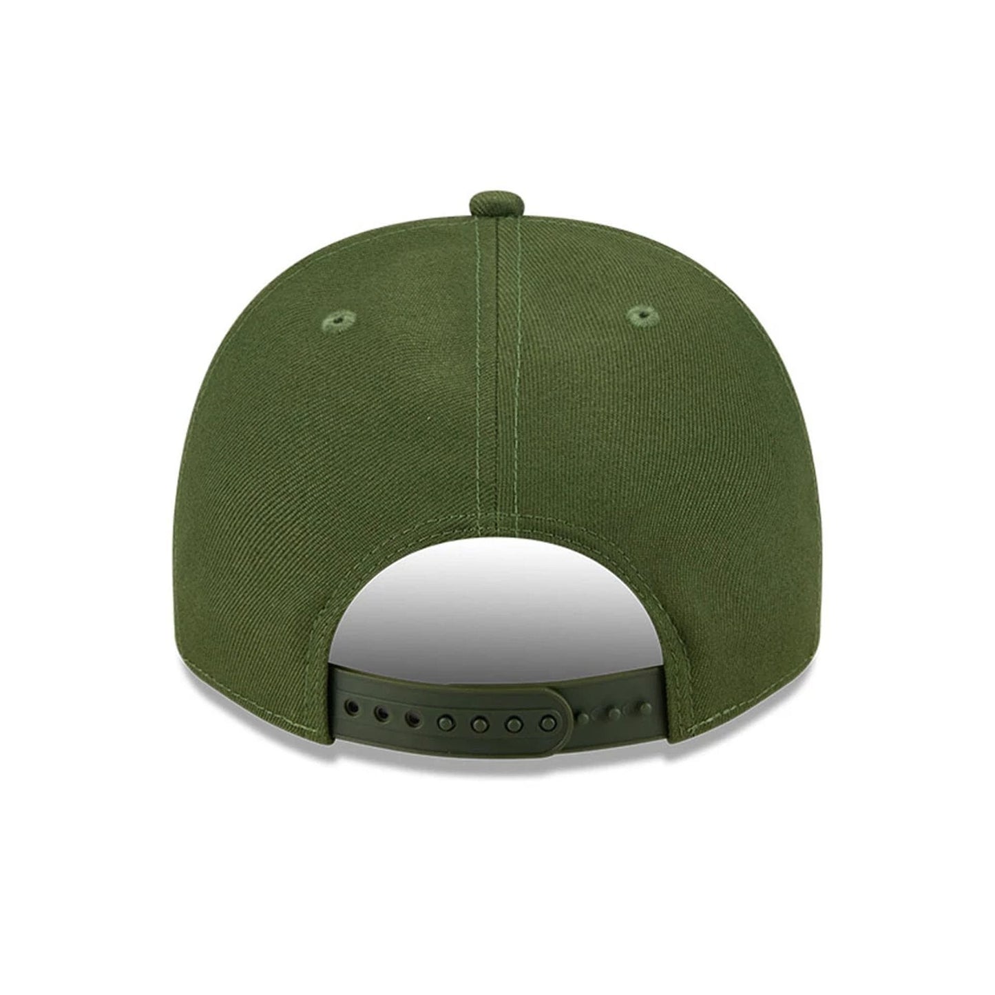 Pictured is this NFL Rifle Green Las Vegas Raiders 9FIFTY A-Frame Snapback cap in dark green. 7