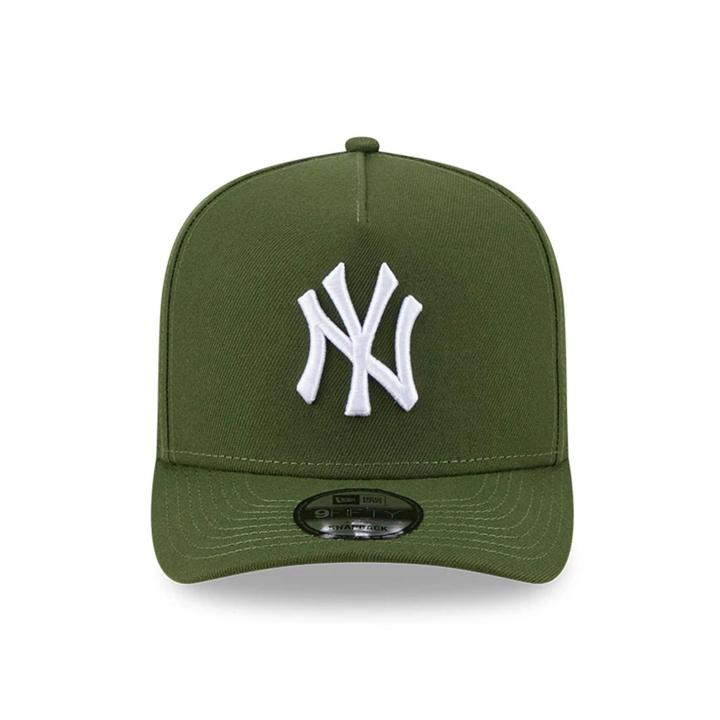 Pictured is this MLB Rifle Green New York Yankees 9FIFTY A-Frame Snapback cap in dark green. 3