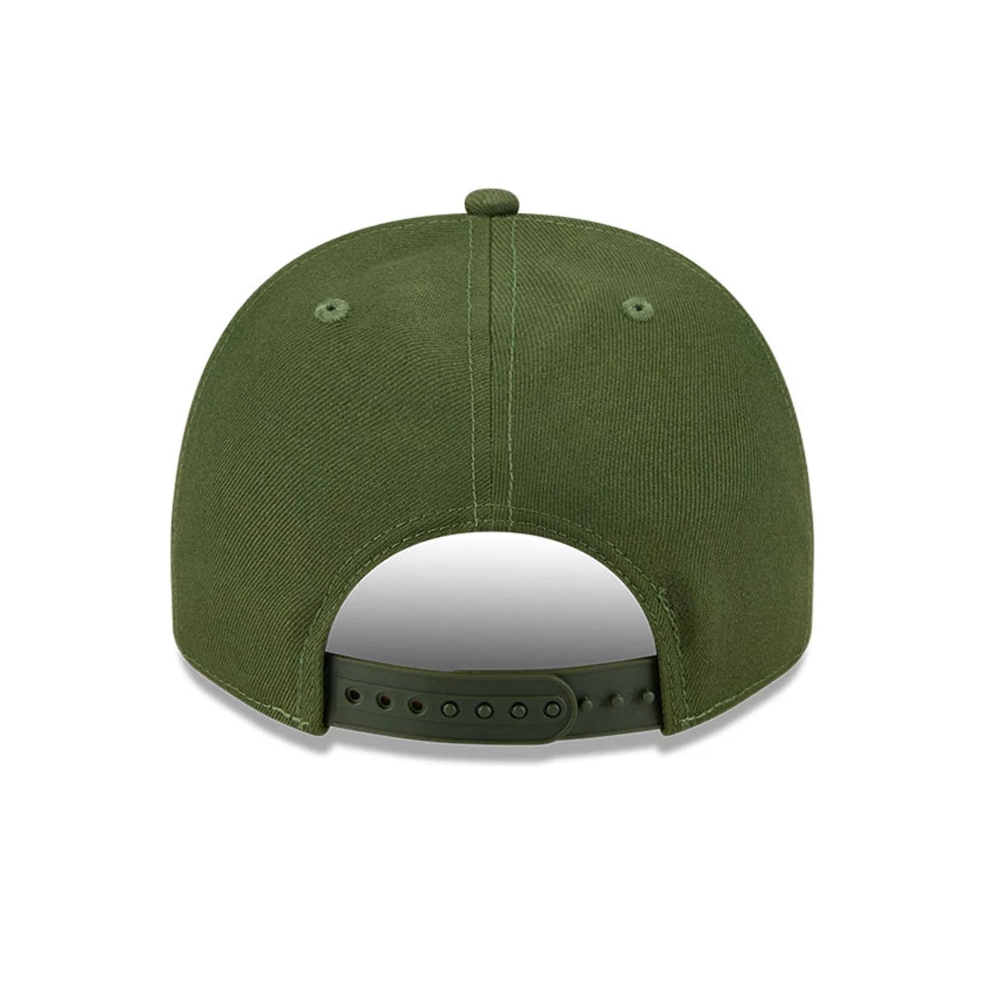 Pictured is this NHL Rifle Green Anaheim Ducks 9FIFTY A-Frame Snapback cap in dark green. 7