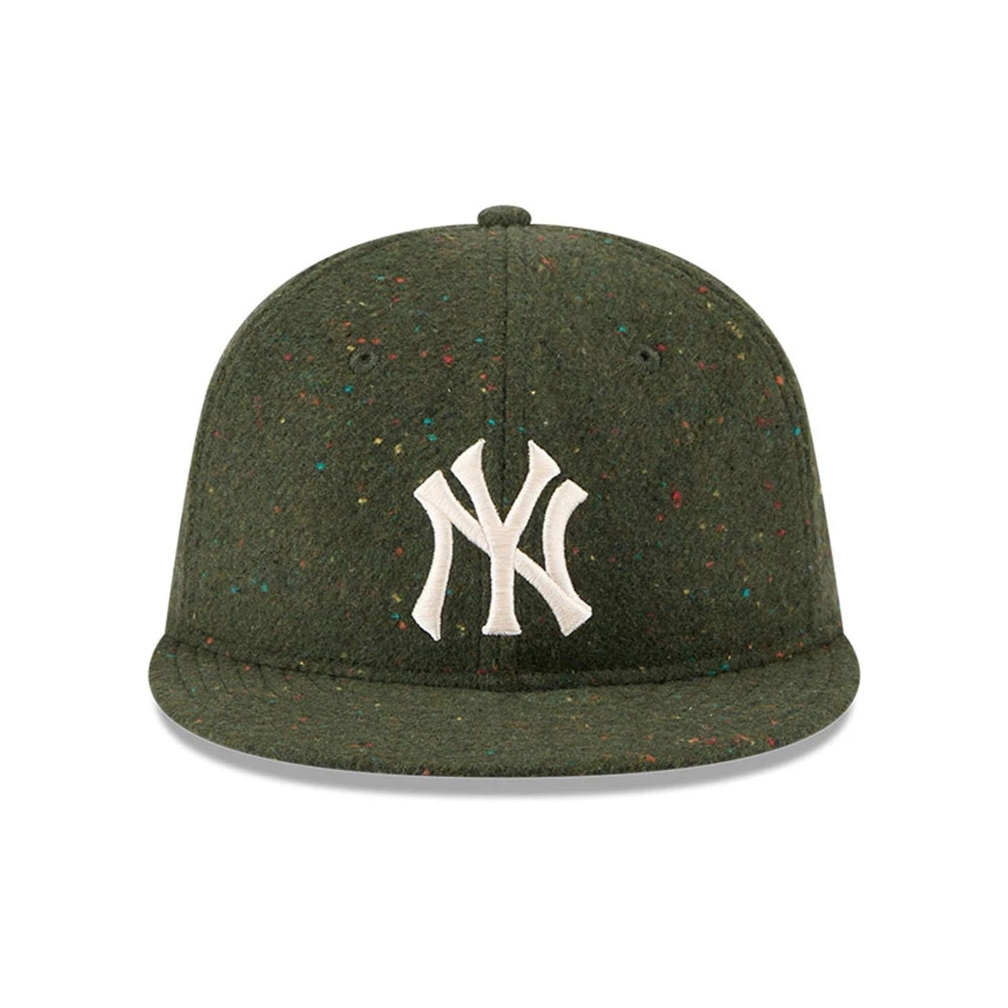 Pictured is this MLB Speckled Wool New York Yankees Retro Crown 9FIFTY cap in open green. 3