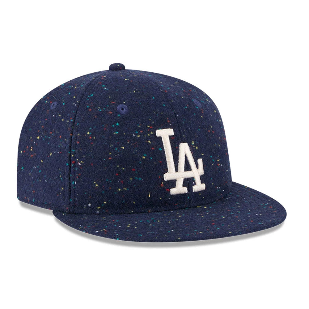 Pictured is this MLB Speckled Wool LA Dodgers Retro Crown 9FIFTY cap in open blue. 4