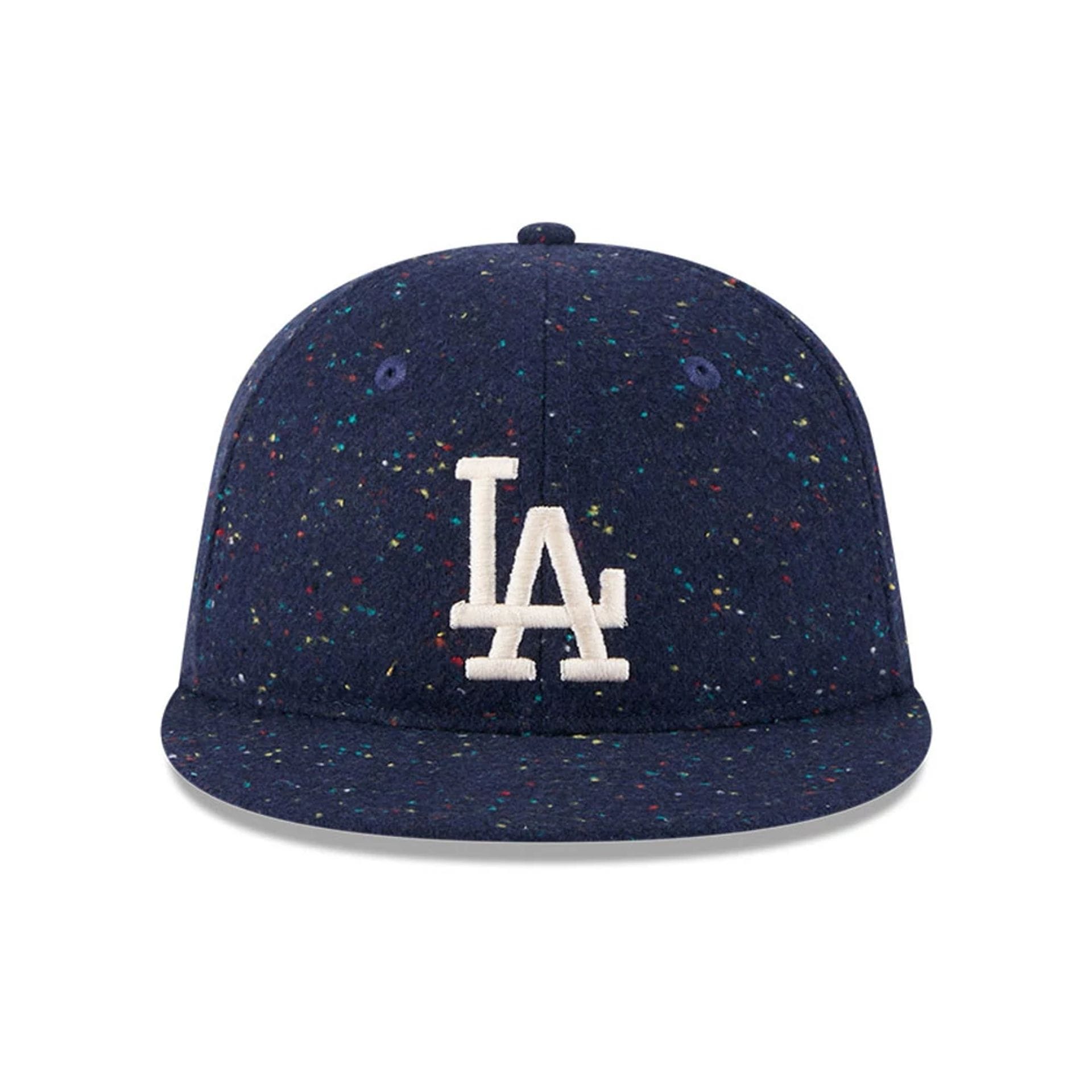 Pictured is this MLB Speckled Wool LA Dodgers Retro Crown 9FIFTY cap in open blue. 3