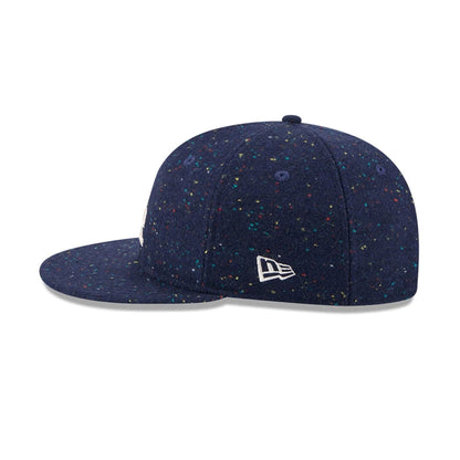 Pictured is this MLB Speckled Wool LA Dodgers Retro Crown 9FIFTY cap in open blue. 6