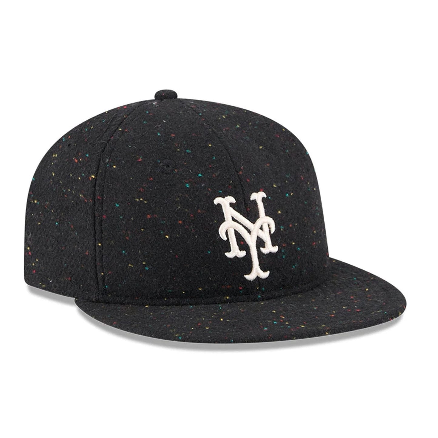 Pictured is this MLB Speckled Wool New York Mets Retro Crown 9FIFTY cap in black. 4