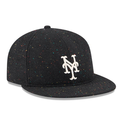 Pictured is this MLB Speckled Wool New York Mets Retro Crown 9FIFTY cap in black. 4