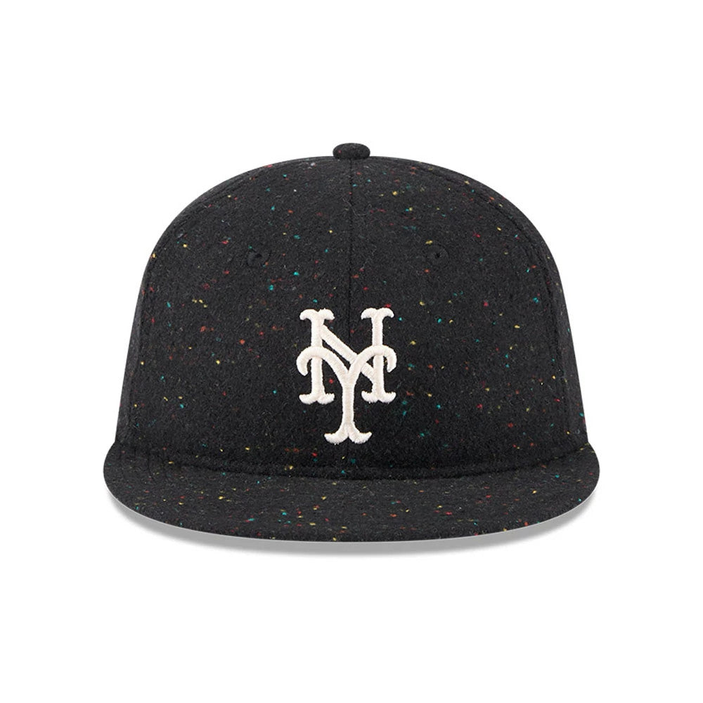 Pictured is this MLB Speckled Wool New York Mets Retro Crown 9FIFTY cap in black. 3