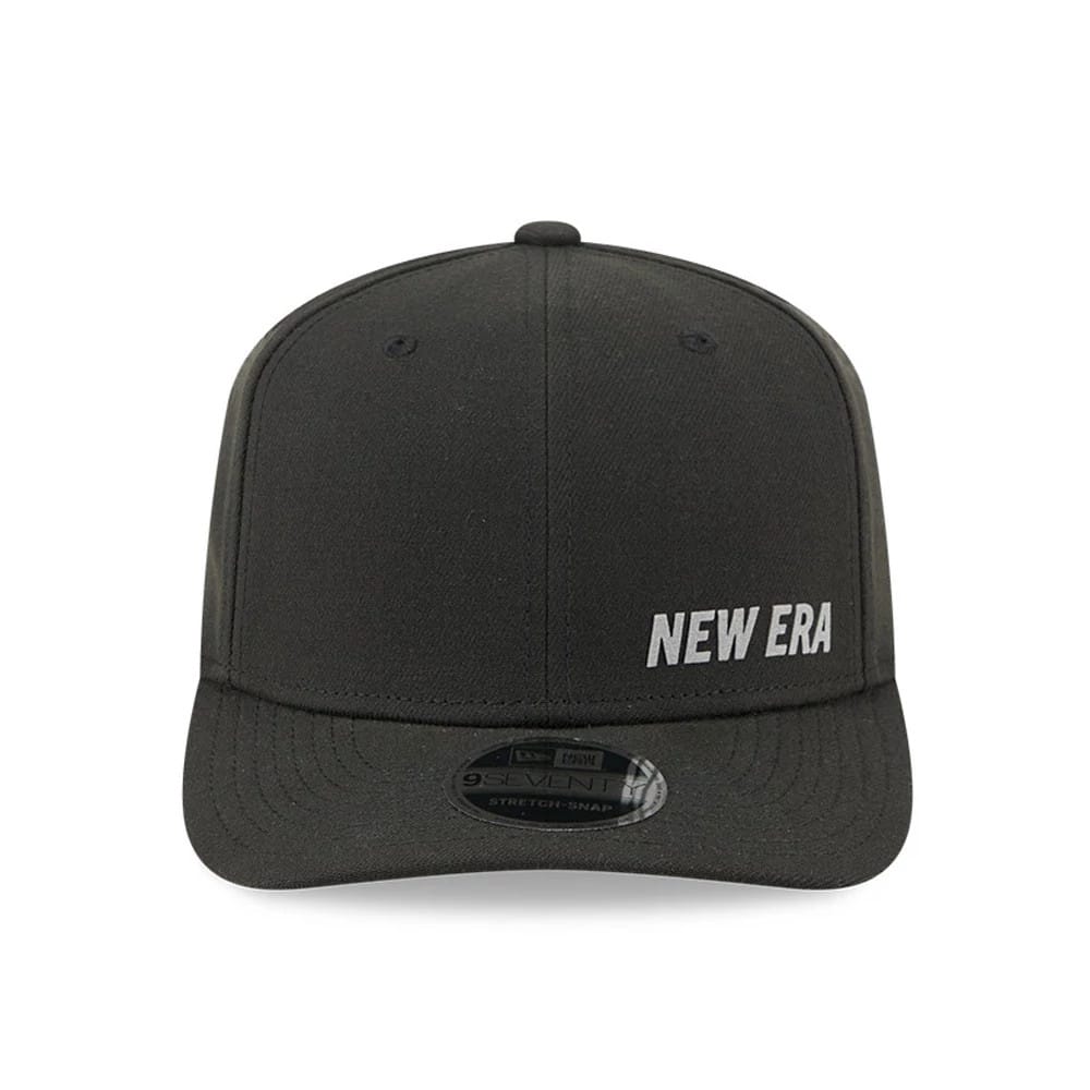 Pictured is this New Era Flawless 9SEVENTY Stretch Snap cap in black. 3