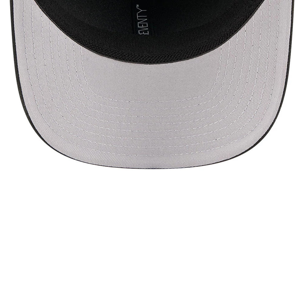 Pictured is this New Era Flawless 9SEVENTY Stretch Snap cap in black. 2