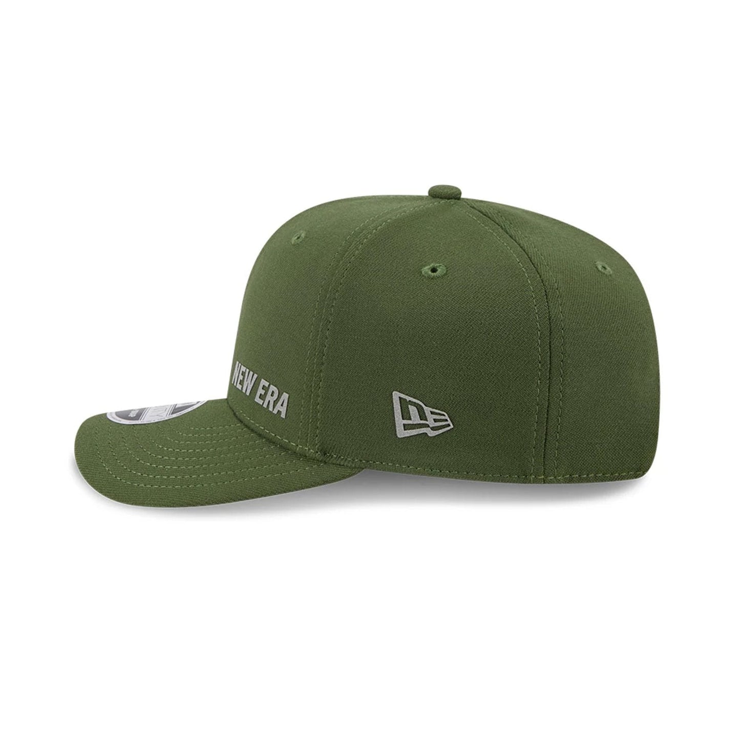 Pictured is this New Era Flawless 9SEVENTY Stretch Snap cap in dark green. 5