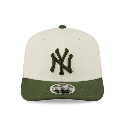 Pictured is this MLB Rifle Green New York Yankees 9SEVENTY Stretch Snap cap in white. 3