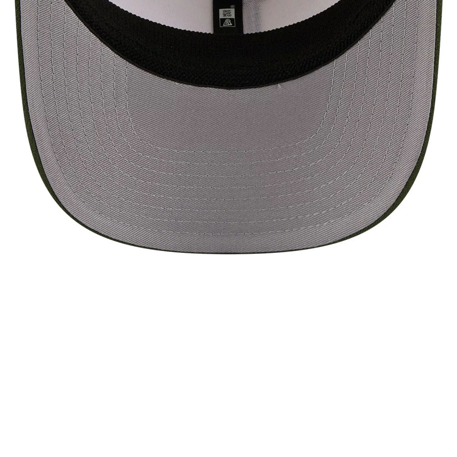Pictured is this MLB Rifle Green LA Dodgers 9SEVENTY Stretch Snap cap in white. 2
