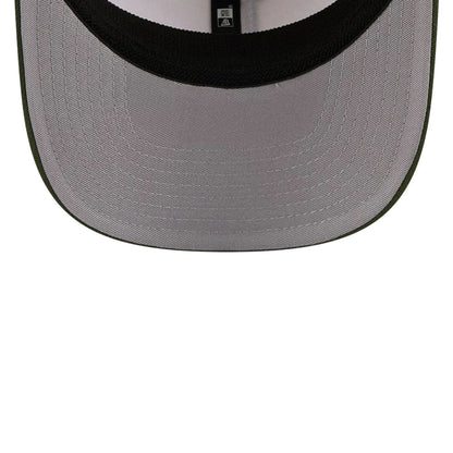 Pictured is this MLB Rifle Green LA Dodgers 9SEVENTY Stretch Snap cap in white. 2