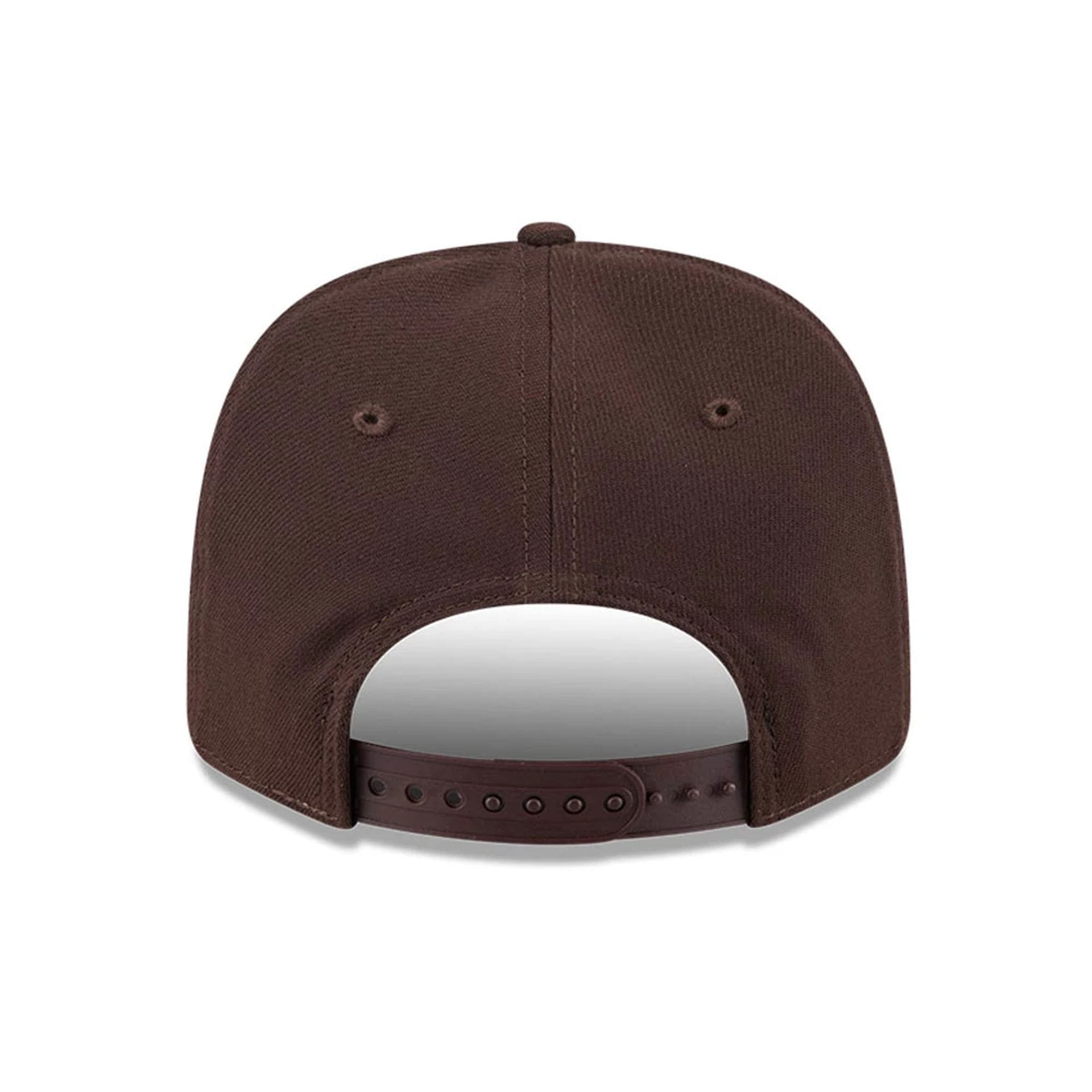 Pictured is this MLB New York Yankees 9SEVENTY Stretch Snap cap in dark brown. 6