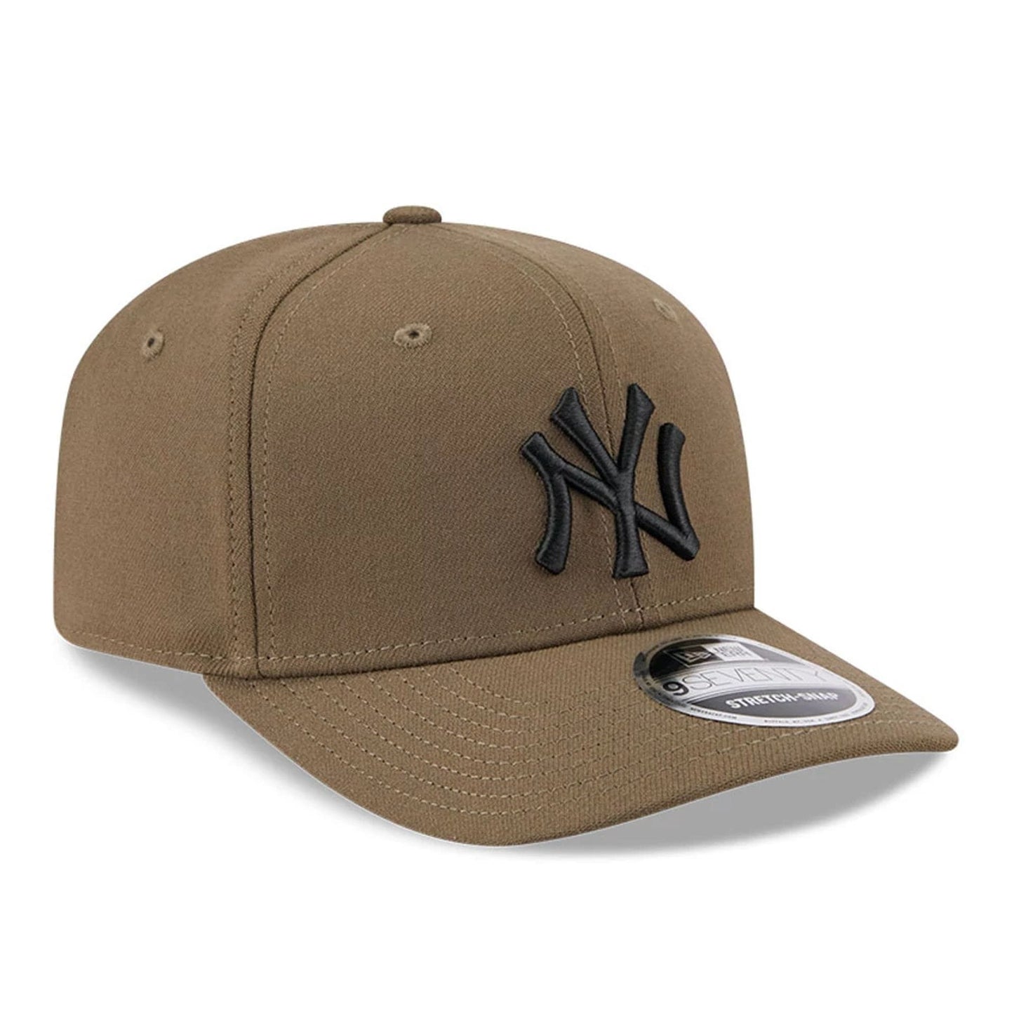 Pictured is this MLB New York Yankees 9SEVENTY Stretch Snap cap in brown. 3