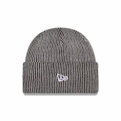 Pictured is this MLB Rib New York Yankees Cuff Knit Beanie hat in grey. 3
