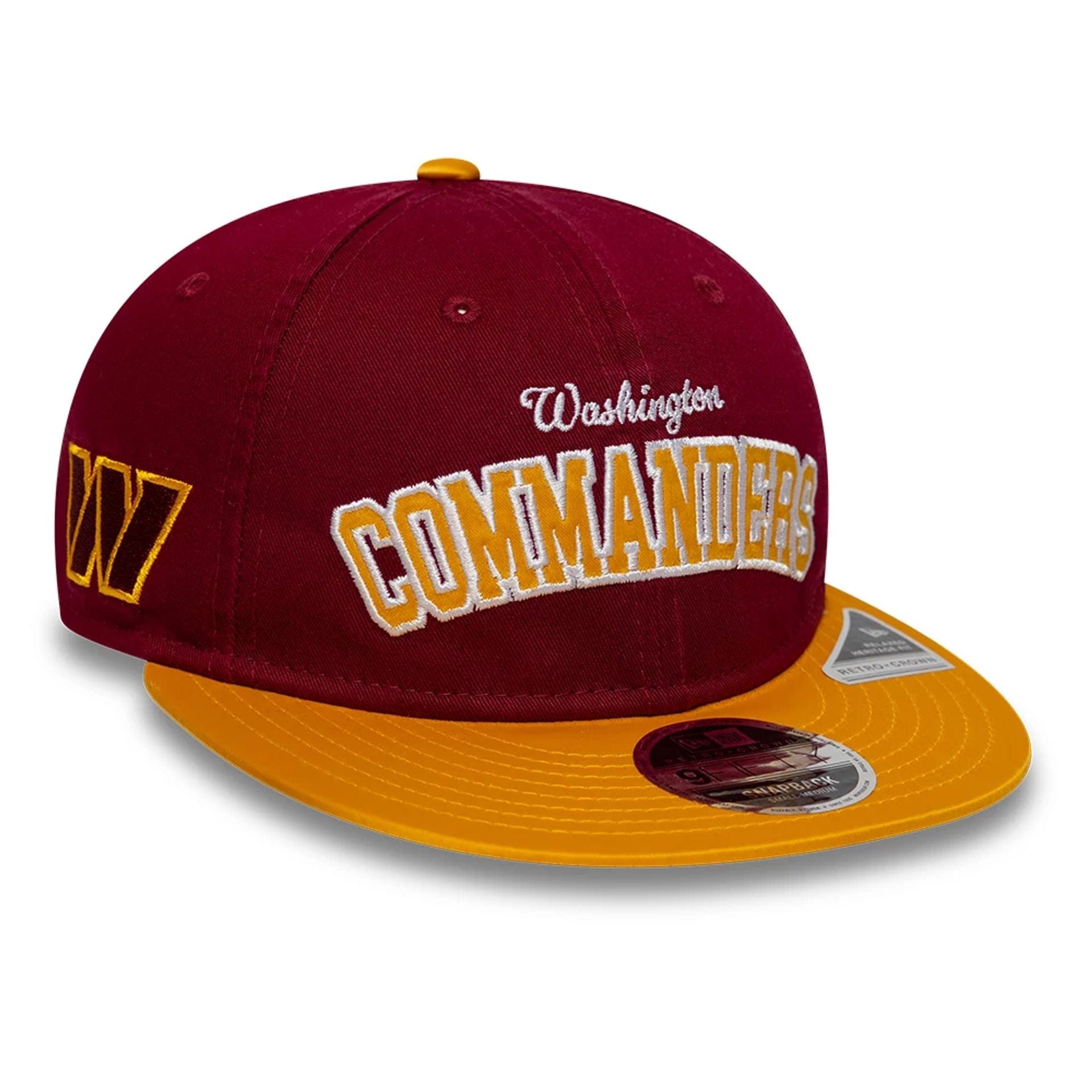 This is a Washington Commanders NFL Historic Dark Red Retro Crown 9FIFTY Adjustable Cap 1