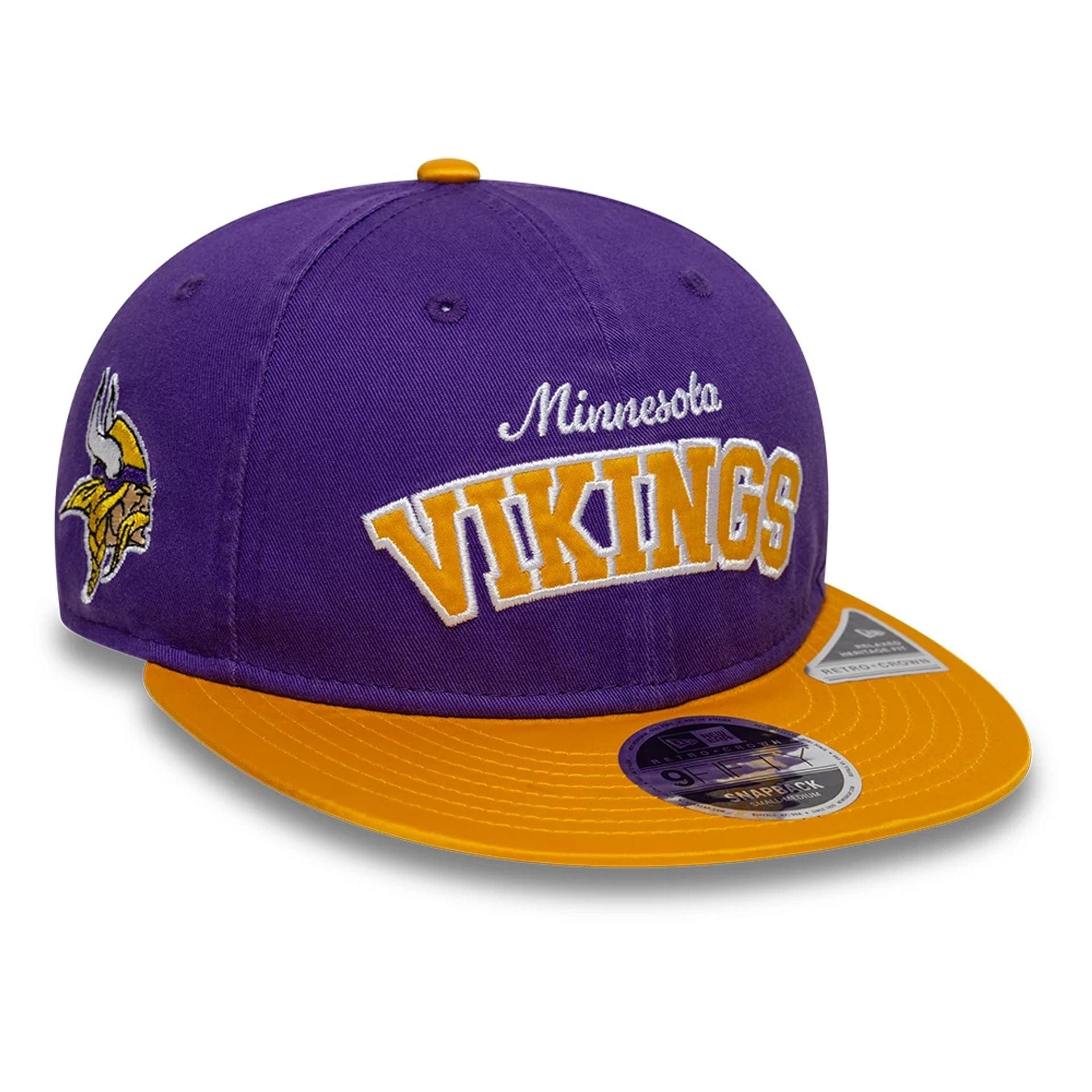 This is a Minnesota Vikings NFL Historic Purple Retro Crown 9FIFTY Adjustable Cap 1