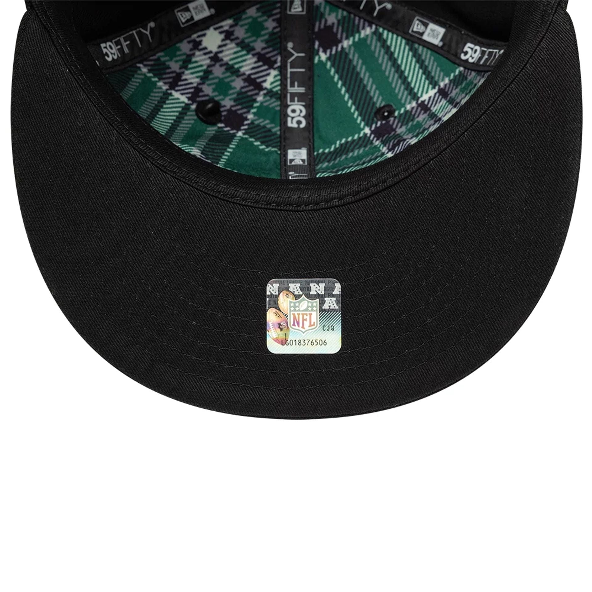 This is a New York Jets NFL International Series Games London 2025 Black 59FIFTY Fitted Cap 2