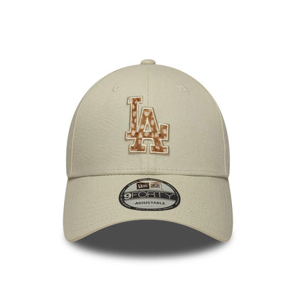 This is a LA Dodgers Animal Print Cream 9FORTY Adjustable Cap 2