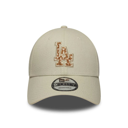 This is a LA Dodgers Animal Print Cream 9FORTY Adjustable Cap 2