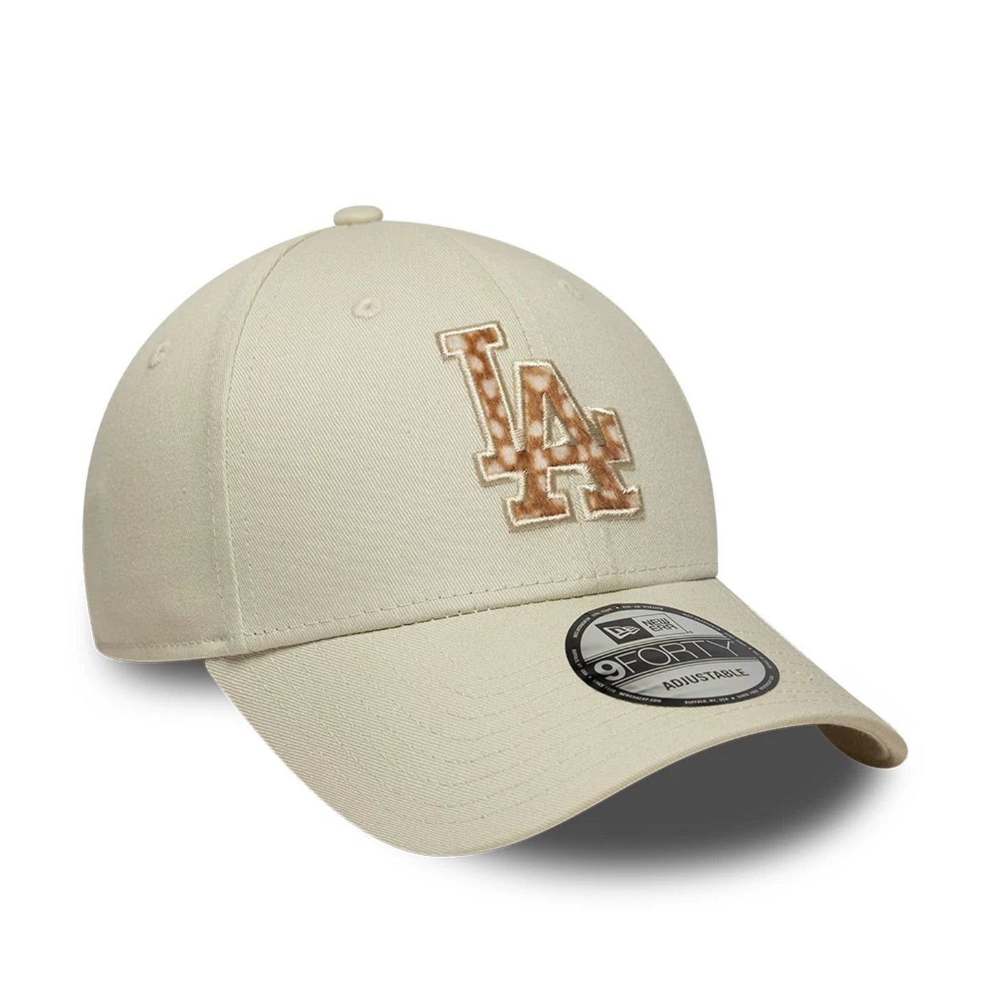 This is a LA Dodgers Animal Print Cream 9FORTY Adjustable Cap 3