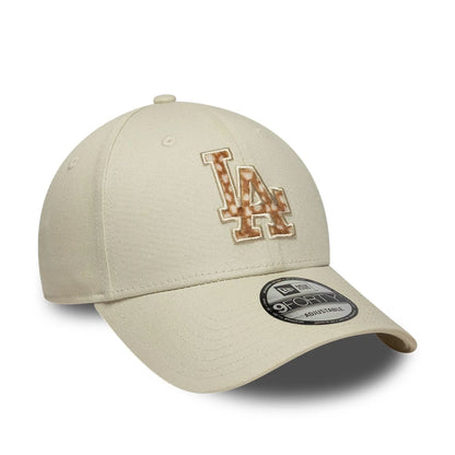 This is a LA Dodgers Animal Print Cream 9FORTY Adjustable Cap 3