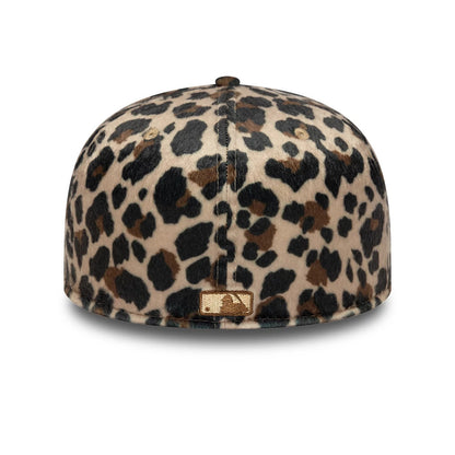 This is a New York Yankees Animal Print Leopard Black 59FIFTY Fitted Cap 5