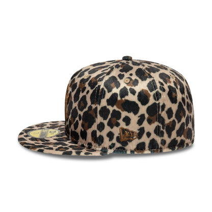 This is a New York Yankees Animal Print Leopard Black 59FIFTY Fitted Cap 6