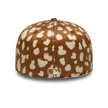 This is a LA Dodgers Animal Print Dark Beige 59FIFTY Fitted Cap 6