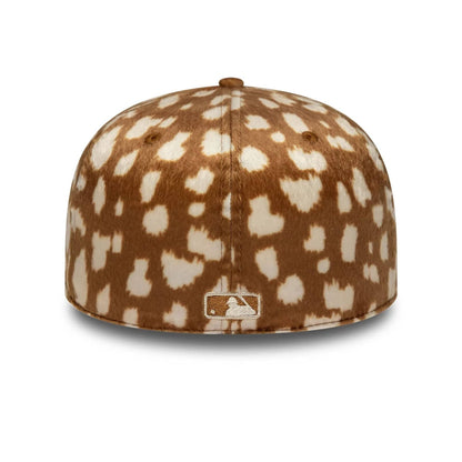 This is a LA Dodgers Animal Print Dark Beige 59FIFTY Fitted Cap 6