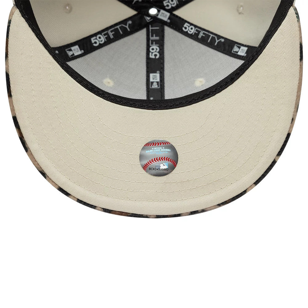This is a New York Yankees Animal Print Leopard Beige 59FIFTY Fitted Cap 7