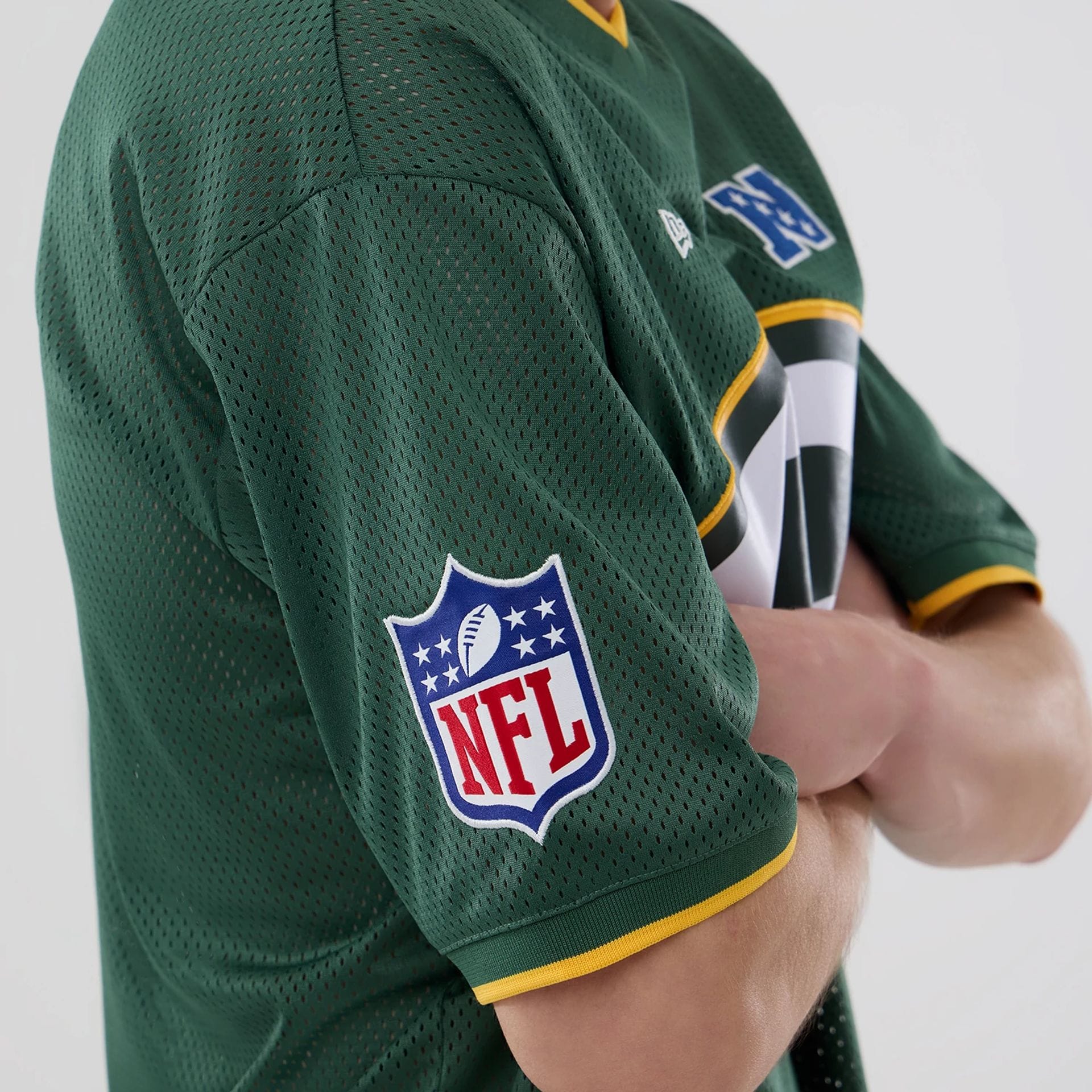 NFL Mesh Green Bay Packers Dark Green Oversized T-Shirt | NEC UK
