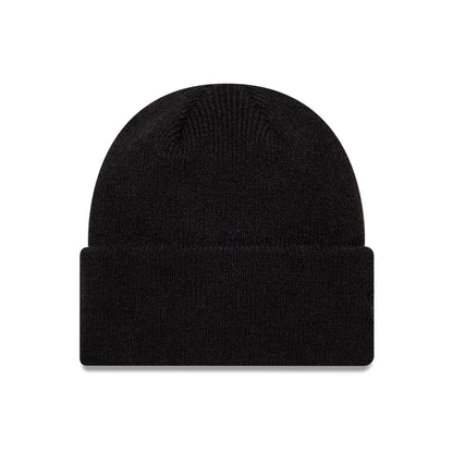 Pictured is this New Era Borg Cuff knit Beanie hat in black. 1