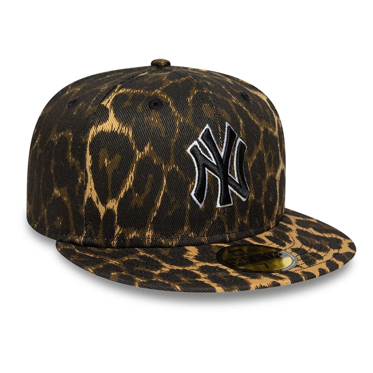 Pictured is this MLB Leopard New York Yankees 59FIFTY Fitted cap in black. 4