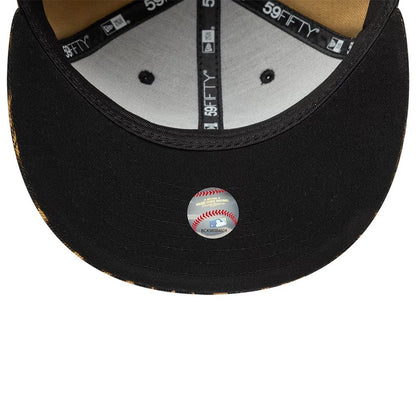 Pictured is this MLB Core Leopard New York Yankees 59FIFTY Fitted cap in black. 2