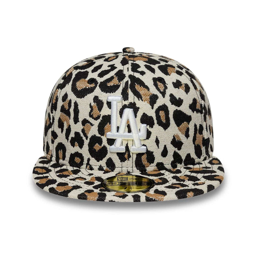 Pictured is this MLB Leopard LA Dodgers 59FIFTY Fitted cap in black. 3