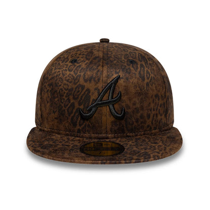 Pictured is this MLB Leopard Atlanta Braves 59FIFTY Fitted cap in black. 3