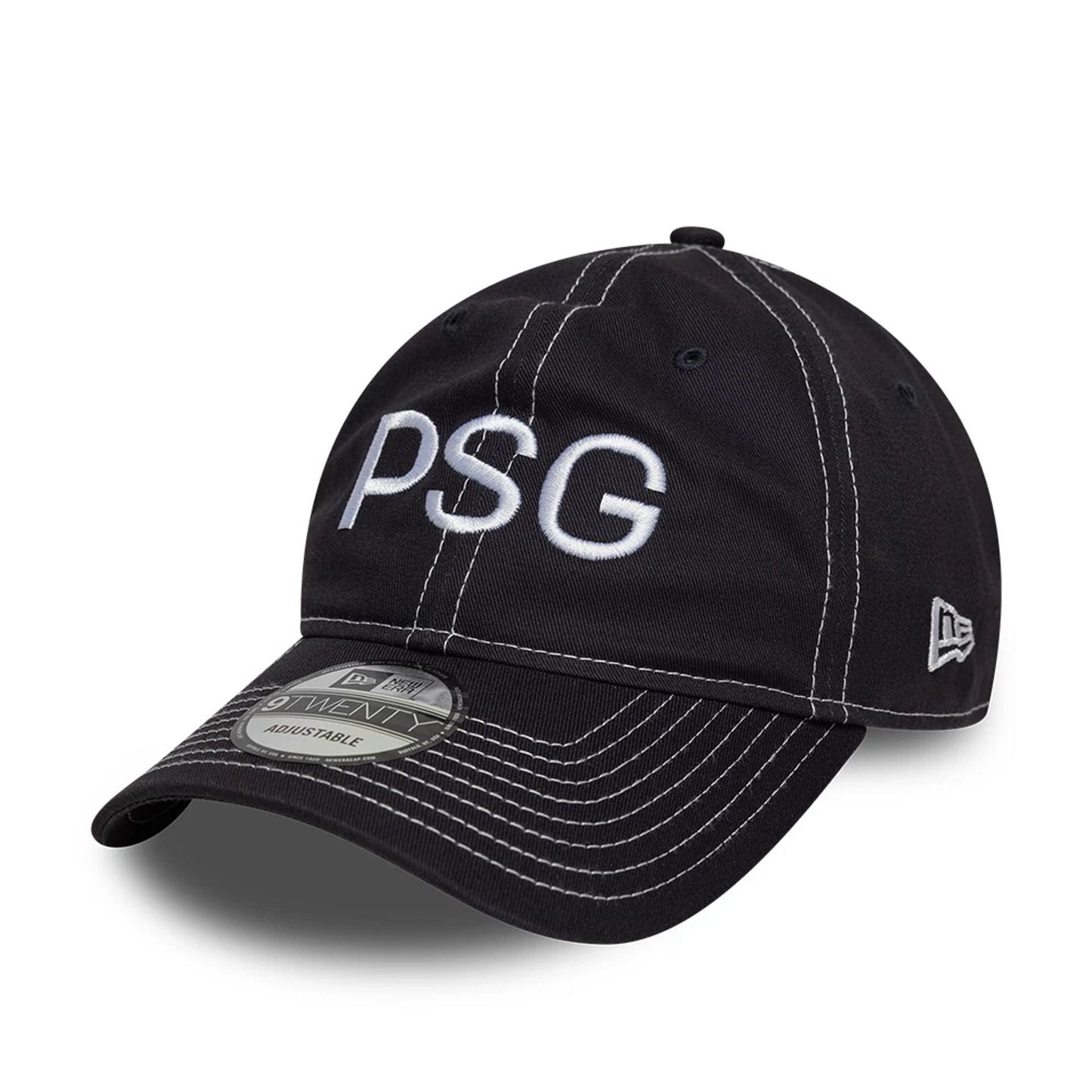 Pictured is this Pop Stitch Paris Saint Germain 9TWENTY cap in navy. 1