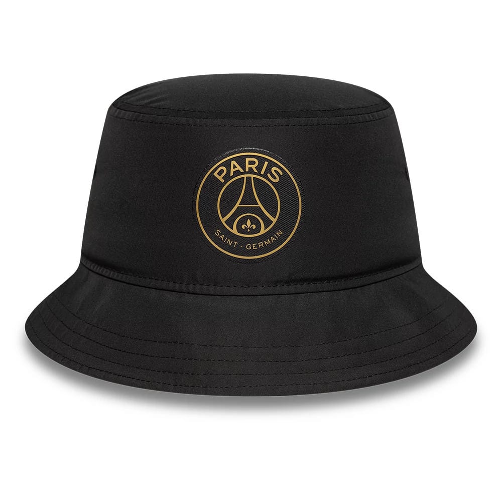 Pictured is this Black Gold Paris Saint Germain Bucket hat in black. 2