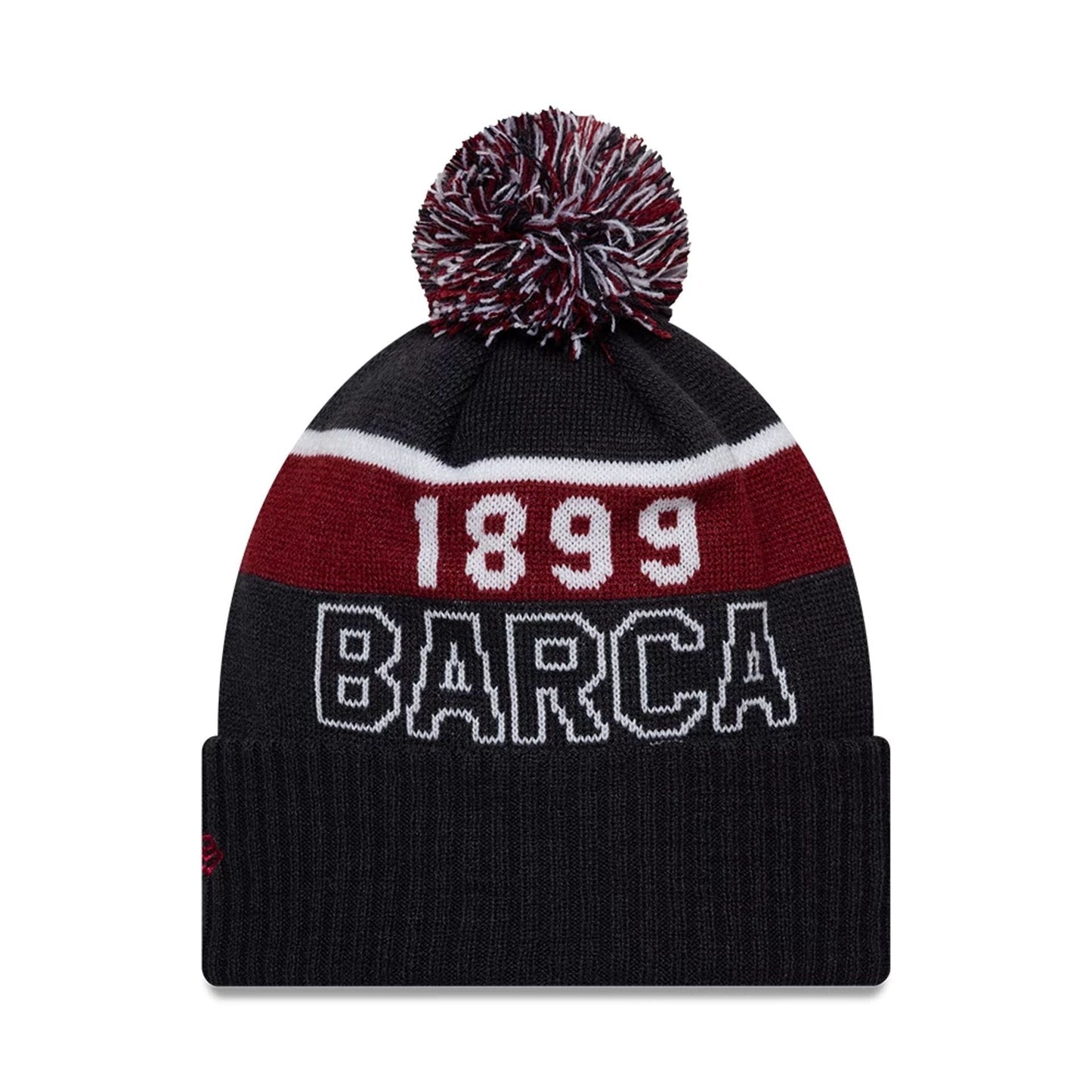 This is a FC Barcelona Core Navy Sport knit Beanie Hat 2