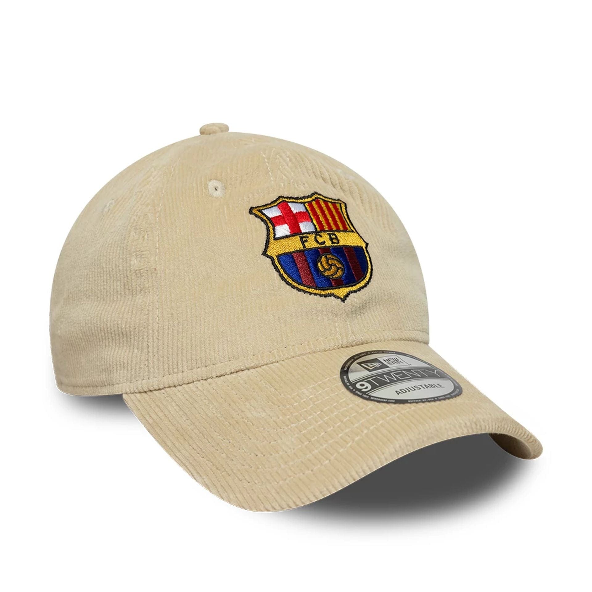 This is a FC Barcelona Cord Light Beige 9TWENTY Adjustable Cap 3