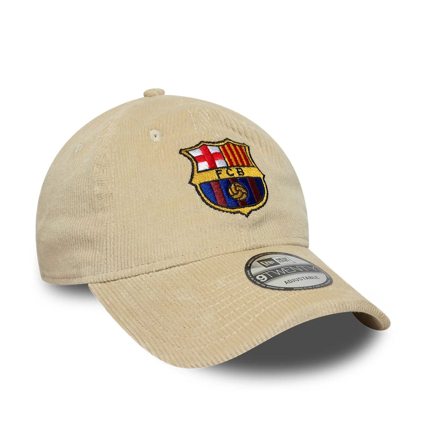 This is a FC Barcelona Cord Light Beige 9TWENTY Adjustable Cap 3