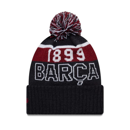 This is a FC Barcelona Youth Core Navy Sport knit Beanie Hat 2