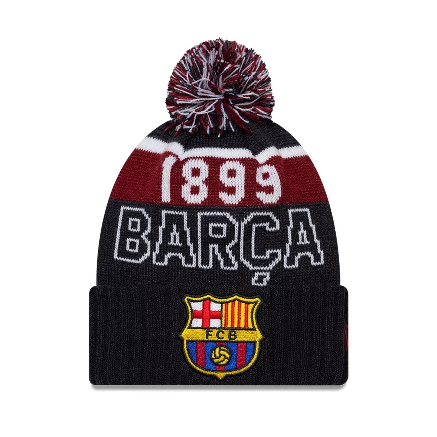 This is a FC Barcelona Youth Core Navy Sport knit Beanie Hat 1
