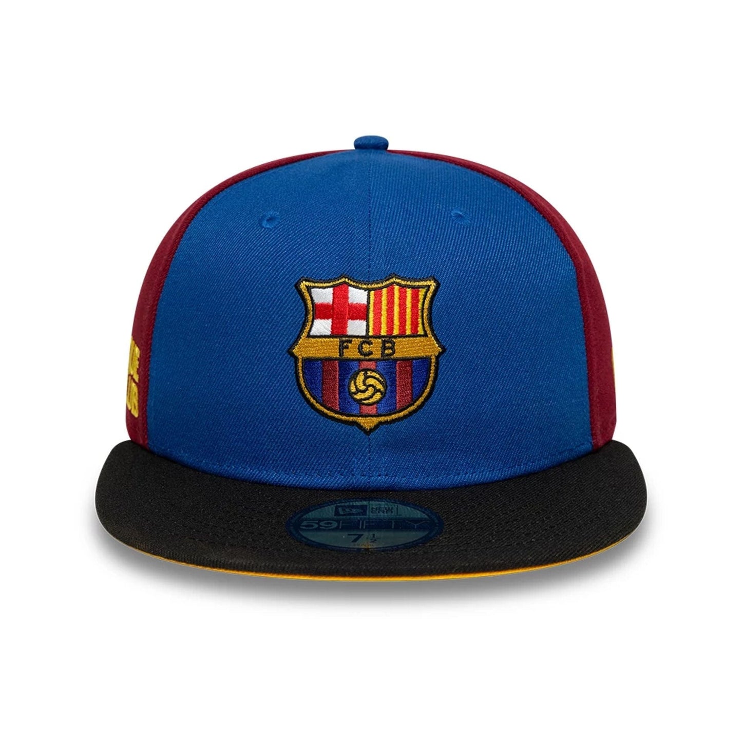This is a FC Barcelona Mes Que Un Dark Red 59FIFTY Fitted Cap 3