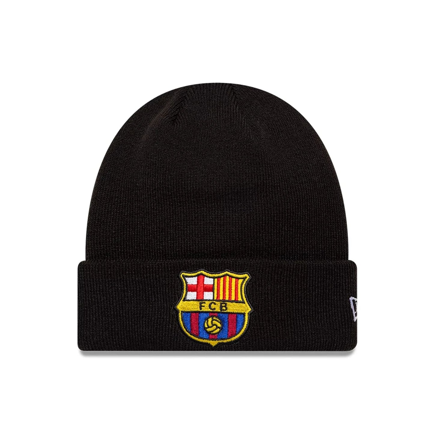 This is a FC Barcelona Core Black Cuff knit Beanie Hat 1